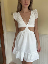 Load image into Gallery viewer, White Cutout Mini Dress
