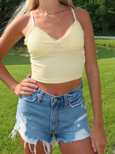 Load image into Gallery viewer, Lemon Lace Cami Top
