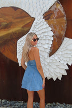 Load image into Gallery viewer, Coastal Breeze Denim Halter Mini Dress

