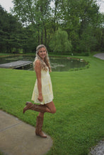 Load image into Gallery viewer, Lemon Breeze Tiered Mini Dress
