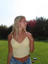 Load image into Gallery viewer, Lemon Lace Cami Top
