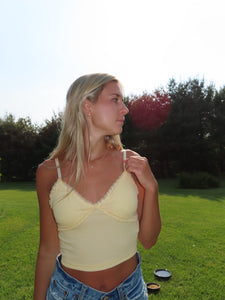 Lemon Lace Cami Top