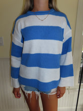 Load image into Gallery viewer, Coastal Breeze Striped Knit Sweater
