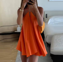 Load image into Gallery viewer, Citrus Glow Halter Mini Dress
