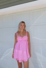 Load image into Gallery viewer, Blush Bow Back Mini Dress - Juniper
