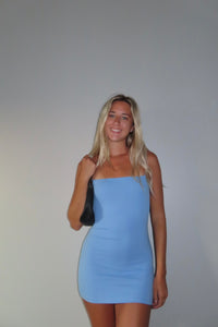 Sky Blue Bodycon Mini Dress