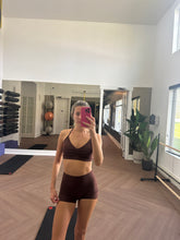 Load image into Gallery viewer, Cocoa Sculpt Workout Set – Top &amp; Shorts
