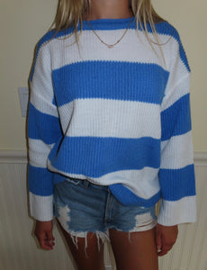Coastal Breeze Striped Knit Sweater