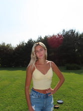 Load image into Gallery viewer, Lemon Lace Cami Top
