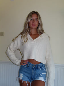 Simply Chunky Beige Knit Sweater
