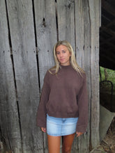 Load image into Gallery viewer, Cozy Cocoa Mock Neck Sweater – Fall Essential
