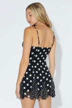 Load image into Gallery viewer, Midnight Polka Dot Mini Dress
