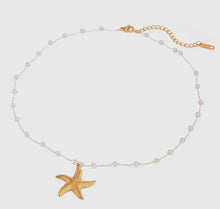 Load image into Gallery viewer, Gold Starfish Pendant Necklace
