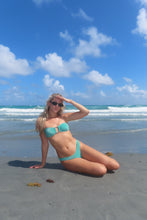 Load image into Gallery viewer, Seafoam Siren Sparkle Bandeau Bikini Set - Juniper
