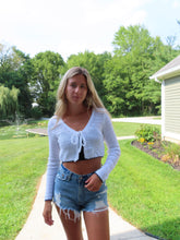 Load image into Gallery viewer, White Crochet Tie Front Cardigan
