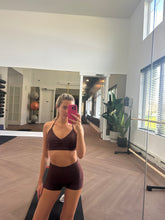 Load image into Gallery viewer, Cocoa Sculpt Workout Set – Top &amp; Shorts
