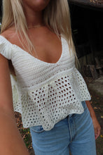 Load image into Gallery viewer, Seaside Serenity Crochet Top
