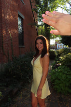 Load image into Gallery viewer, Lemon Glow Halter Mini Dress
