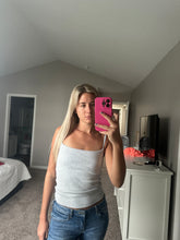 Load image into Gallery viewer, Grey Ribbed Essential Tank - Juniper
