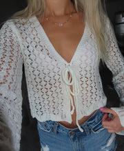 Load image into Gallery viewer, White Knit Cardigan
