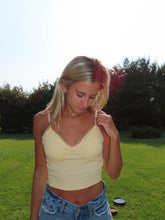 Load image into Gallery viewer, Lemon Lace Cami Top
