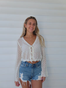 White Knit Cardigan