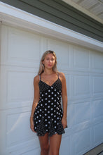 Load image into Gallery viewer, Midnight Polka Dot Mini Dress
