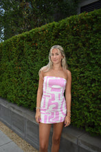 Load image into Gallery viewer, Coastal Mosaic Strapless Mini Dress
