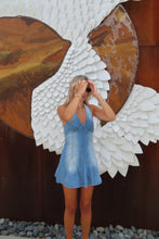 Load image into Gallery viewer, Coastal Breeze Denim Halter Mini Dress
