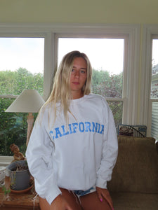 White Cali Crewneck