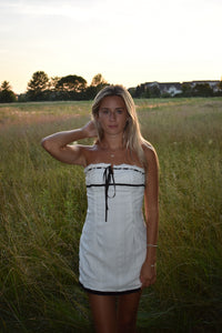White Strapless Lace Dress - Juniper