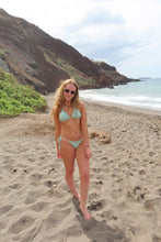 Load image into Gallery viewer, Green Ribbed Halter Bikini Set - Juniper

