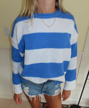 Load image into Gallery viewer, Coastal Breeze Striped Knit Sweater
