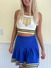 Load image into Gallery viewer, Yellow and Blue TS Cheer Uniform
