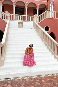 Bohemian Pink Maxi Dress