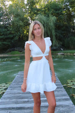 Load image into Gallery viewer, White Cutout Mini Dress
