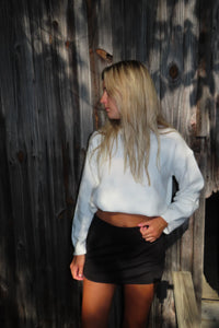 Cozy Classic White Knit Sweater