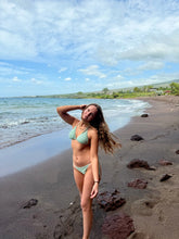 Load image into Gallery viewer, Green Ribbed Halter Bikini Set - Juniper

