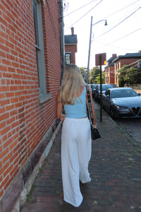 Coastal Breeze White Linen Pants