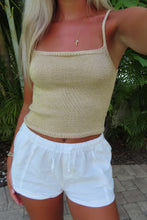 Load image into Gallery viewer, Breezy linen white drawstring shorts
