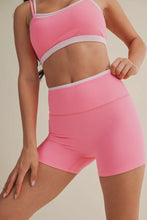 Load image into Gallery viewer, Pink Performance High-Waisted Biker Shorts - Juniper
