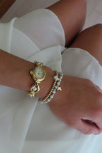 Load image into Gallery viewer, Gold Pearl Link Bracelet Watch
