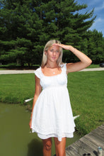 Load image into Gallery viewer, Mini White Floral Dress
