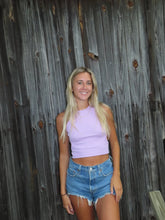Load image into Gallery viewer, Lilac Side Cutout Tank - Juniper

