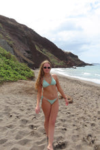 Load image into Gallery viewer, Green Ribbed Halter Bikini Set - Juniper
