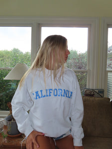 White Cali Crewneck