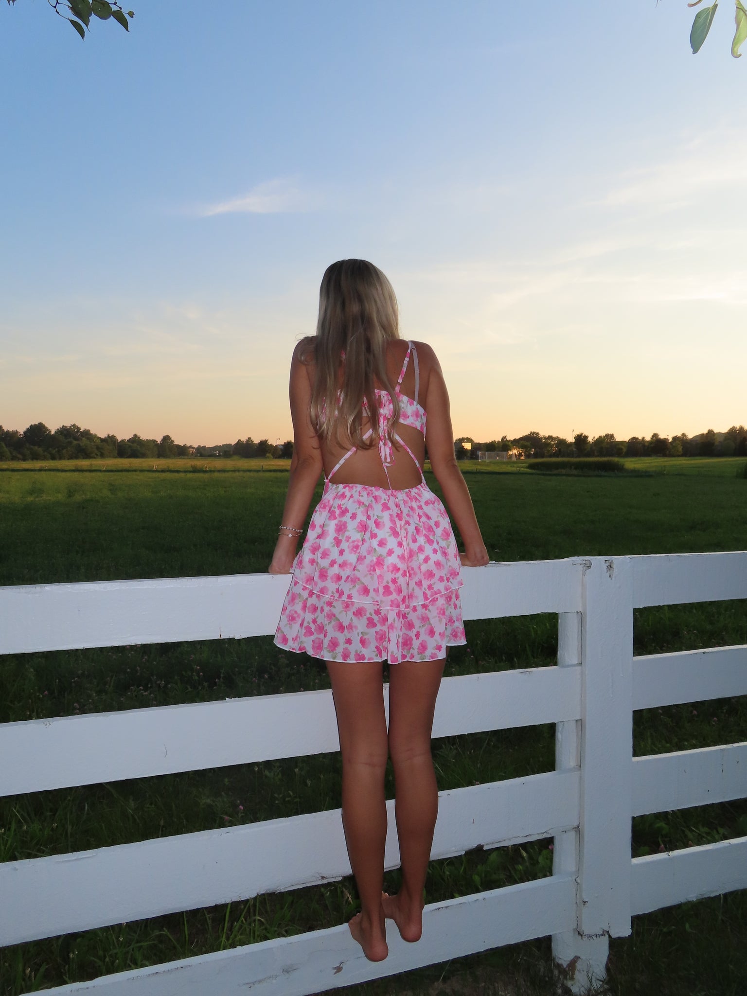Pink Cutout Floral Dress Juniper Pink Cutout Floral Dress Juniper