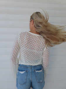 White Knit Cardigan
