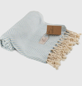 Light Blue Turkish Beach Towel