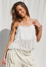 Load image into Gallery viewer, Woman wearing a white lace top with a plain background
